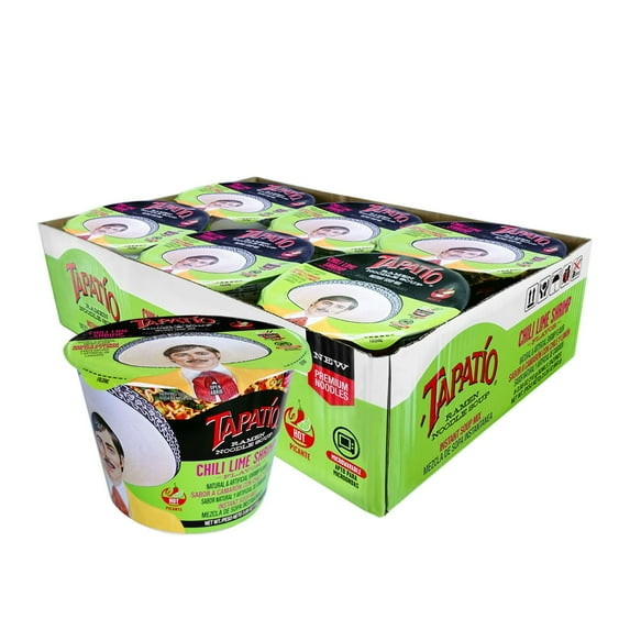 Tapatio Spicy Chili Lime Shrimp Flavor Ramen Noodle Soup, 3.8 oz (Pack of 18)