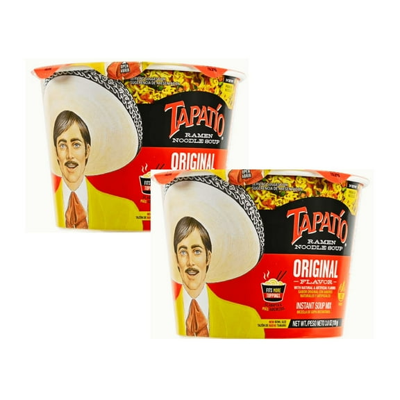 Tapatio Spicy Original Flavor Ramen Noodle Soup Bowl 2 Pack 7.6 oz Bold & Smoky Taste