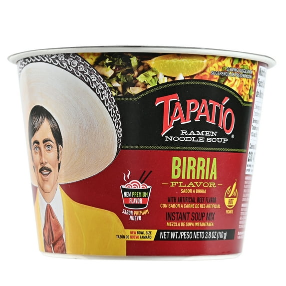 Tapatio Spicy Ramen Birria Bowl, 3.8oz