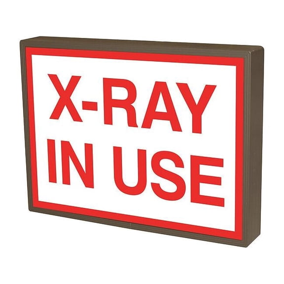 Tapco Custom Backlit Sign, X-Ray In Use, Red/White, 11 in W, 8 in H 140063