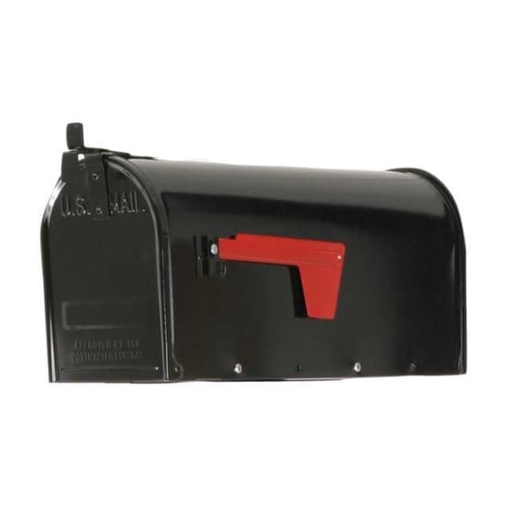 Tapco Mailbox, Black, Powder Coated, 1 Doors, Type 1 034-00115