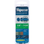ITW Brands Tapcon Concrete Screw Anchor Slotted Hex Washer - 8 Count, 1/4 In. x 1-1/4 In.