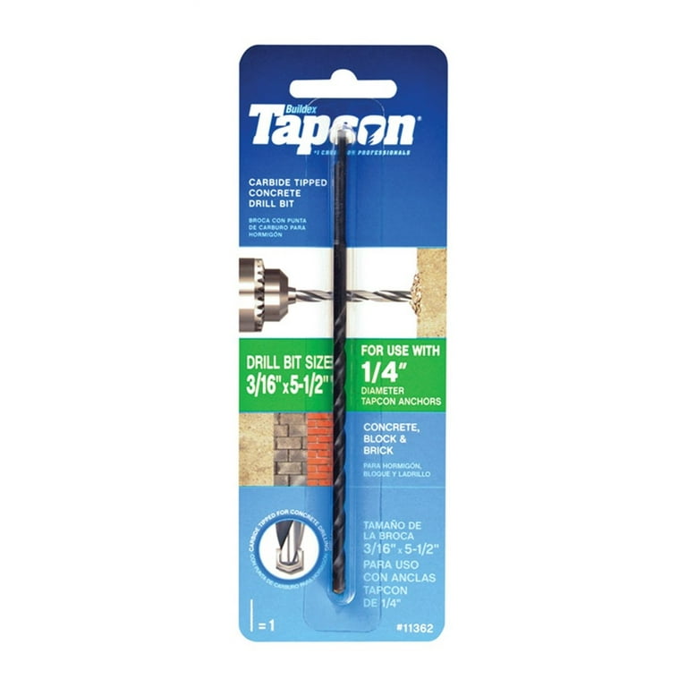 Tapcon 11362 Screw Drill Bit 3/16 x 5-1/2 - Walmart.com