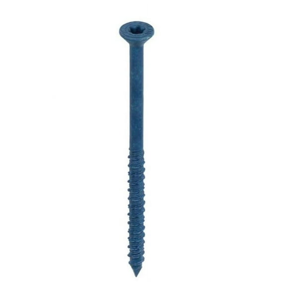 Tapcon 28304 Star Flat Head Concrete Screws, 4", Steel
