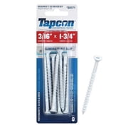 Tapcon 28171 3/16x1-3/4 White Star Drive Bugle Head Concrete Anchors 8/Box