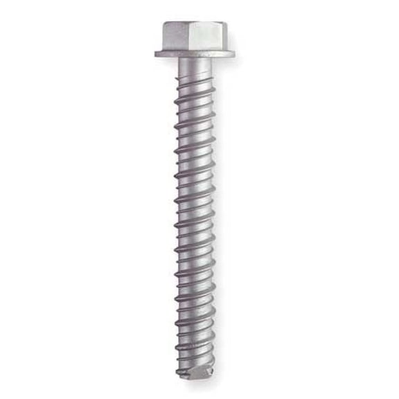 Tapcon LDT Concrete Screw, 3/8" Dia., Hex, 3" L, 410 Stainless Steel Plain, 50 PK SLDT-3830
