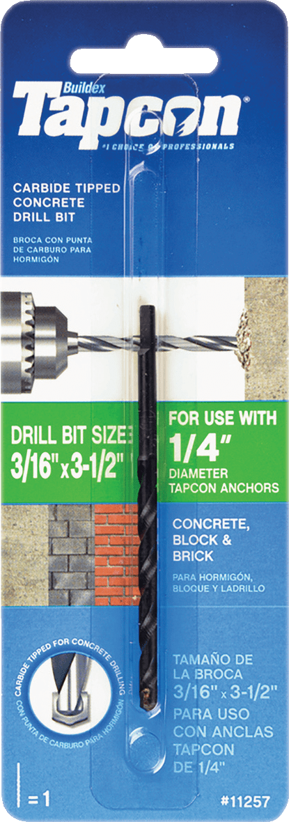 Tap Con Bit Tapcon Masonry Drill Bit - Single Pack - Walmart.com