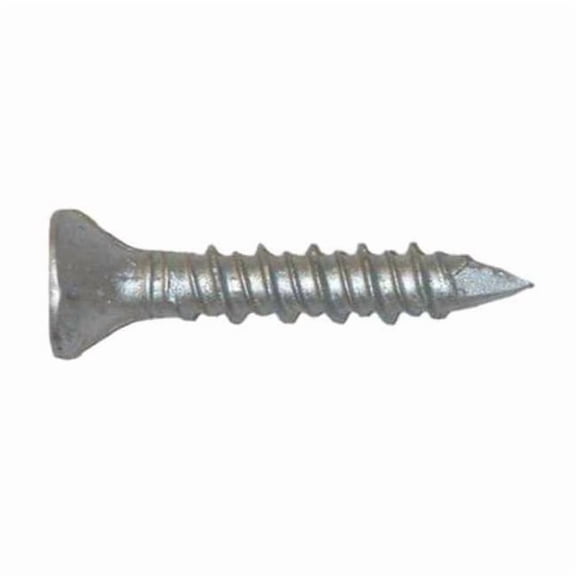 Tapcon Masonry Screw, 1/4" Dia., Flat, 2 1/4 in L, 410 Stainless Steel Silver Climashield, 100 PK