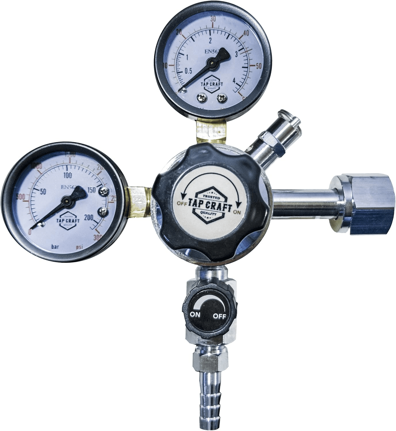 Tapcraft Co2 Regulator Dual Gauge Heavy Duty Pro Series Draft Beer Homebrew Kegerator by Homebrewstuff