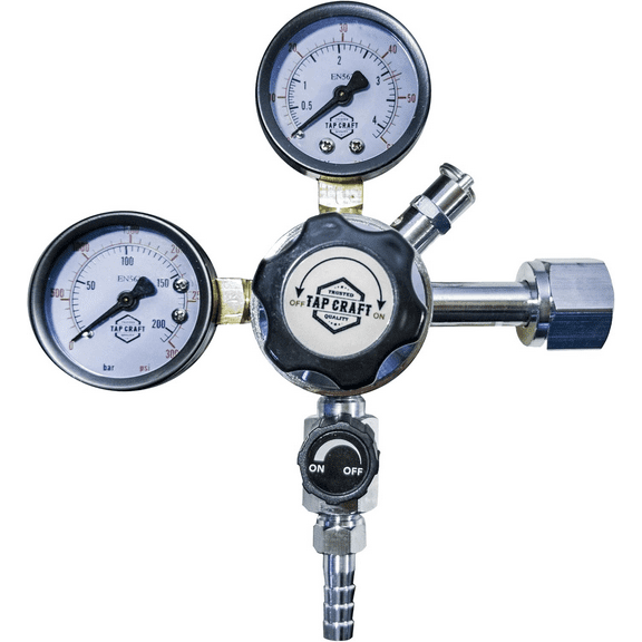 Tapcraft Co2 Regulator Dual Gauge Heavy Duty Pro Series Draft Beer Homebrew Kegerator by Homebrewstuff
