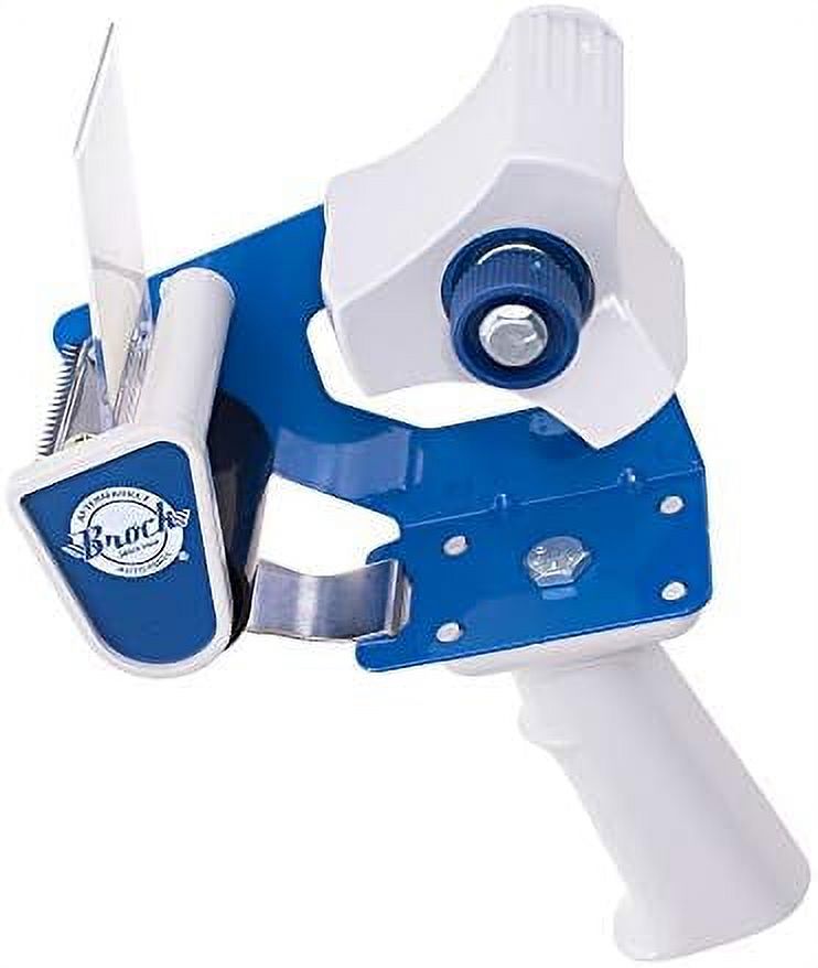 Tape Dispenser Gun Heavy Duty W/Metal Cutter Adjustable Tension For