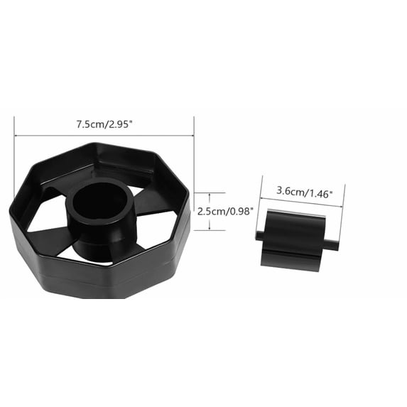 Tape Dispenser Replacement Wheel, 36mm Roller for Tape Dispenser, Desktop Dispenser Repair Part, Black Plastic Roller (3x1.4in), Fits Standard Dispensers, Easy to Install, Saves Replacing Whole Unit