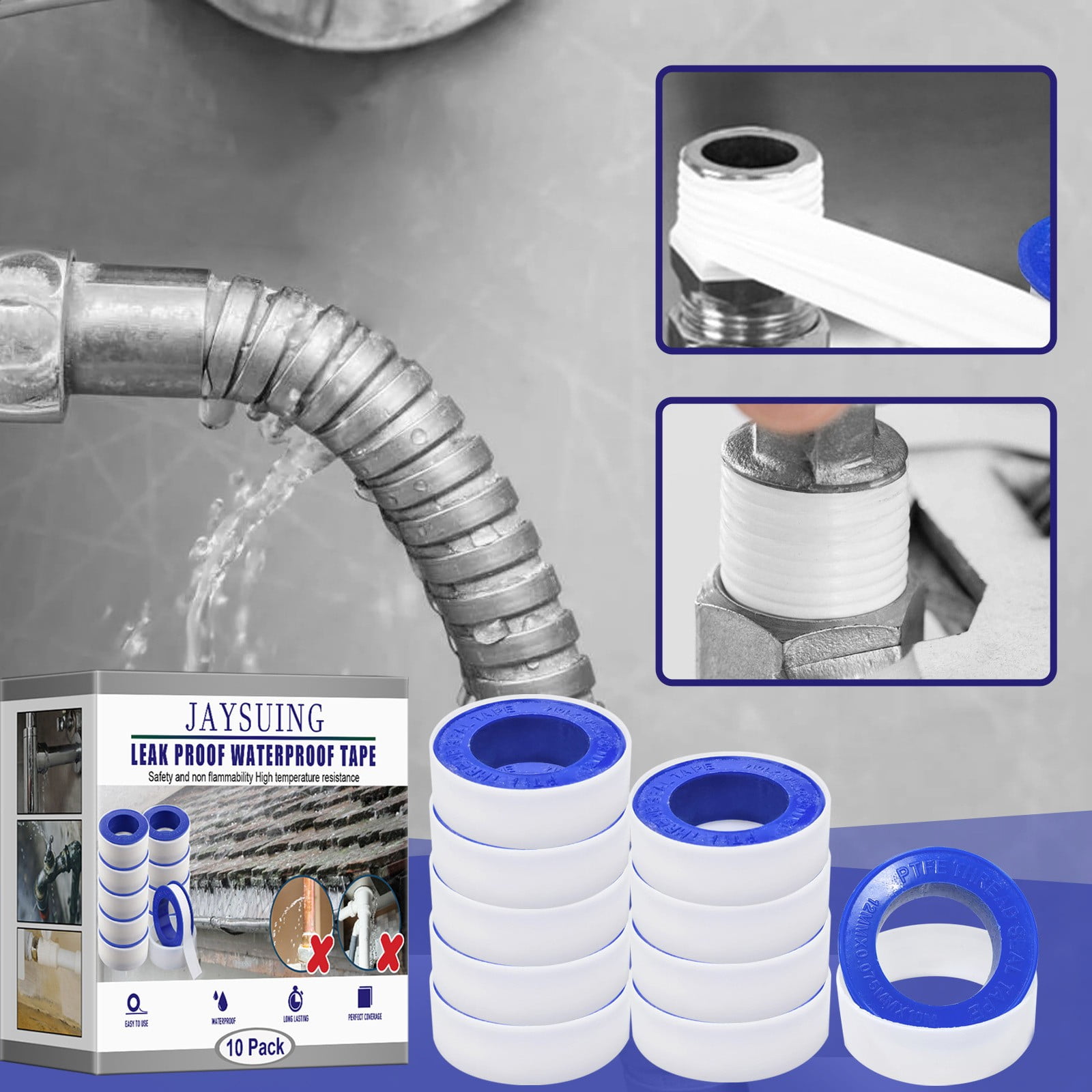 Tape Faucet Water Pipe Leak Proof Strapping Tape Water Air Pipe Seal