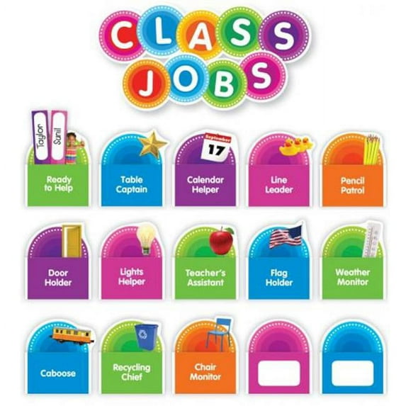 Tape It Up Class Jobs Bulletin Board Set, 88 Pieces