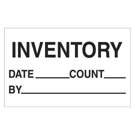 Tape Logic Label,Inventory Date Count By,1 1/4x2" DL1181