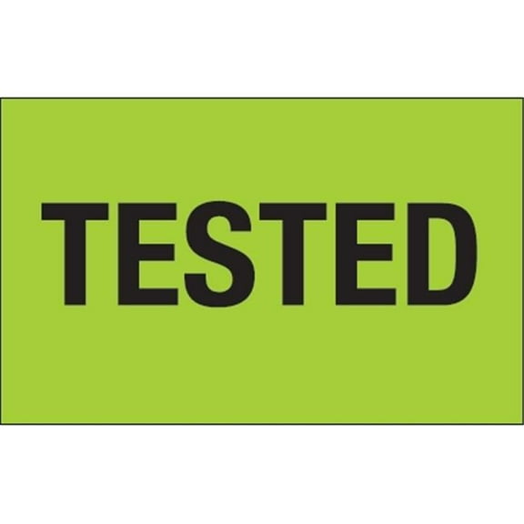 Tape Logic  1.25 x 2 in. - Tested Fluorescent Green Labels - Roll of 500