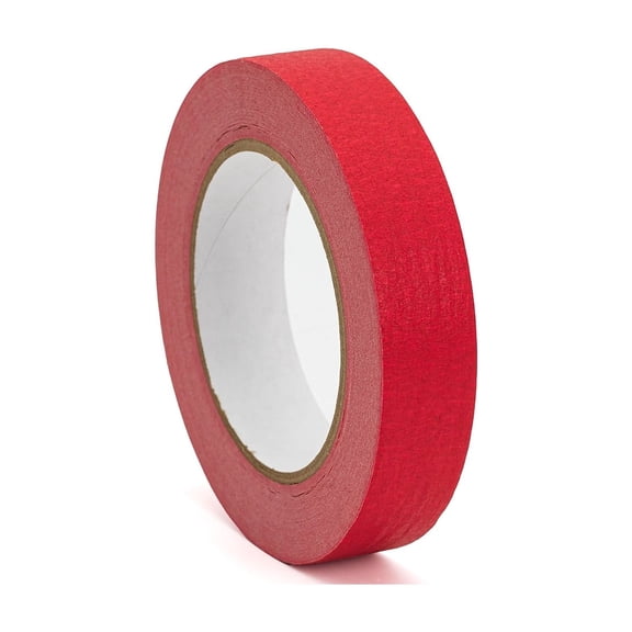 Tape Logic 1/4" x 60 Yards Masking Tape Red 12 Rolls (T93100312PKR)