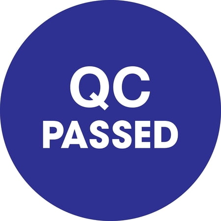 Tape Logic Labels "QC Passed" 1" Circle Blue 500/Roll DL1258