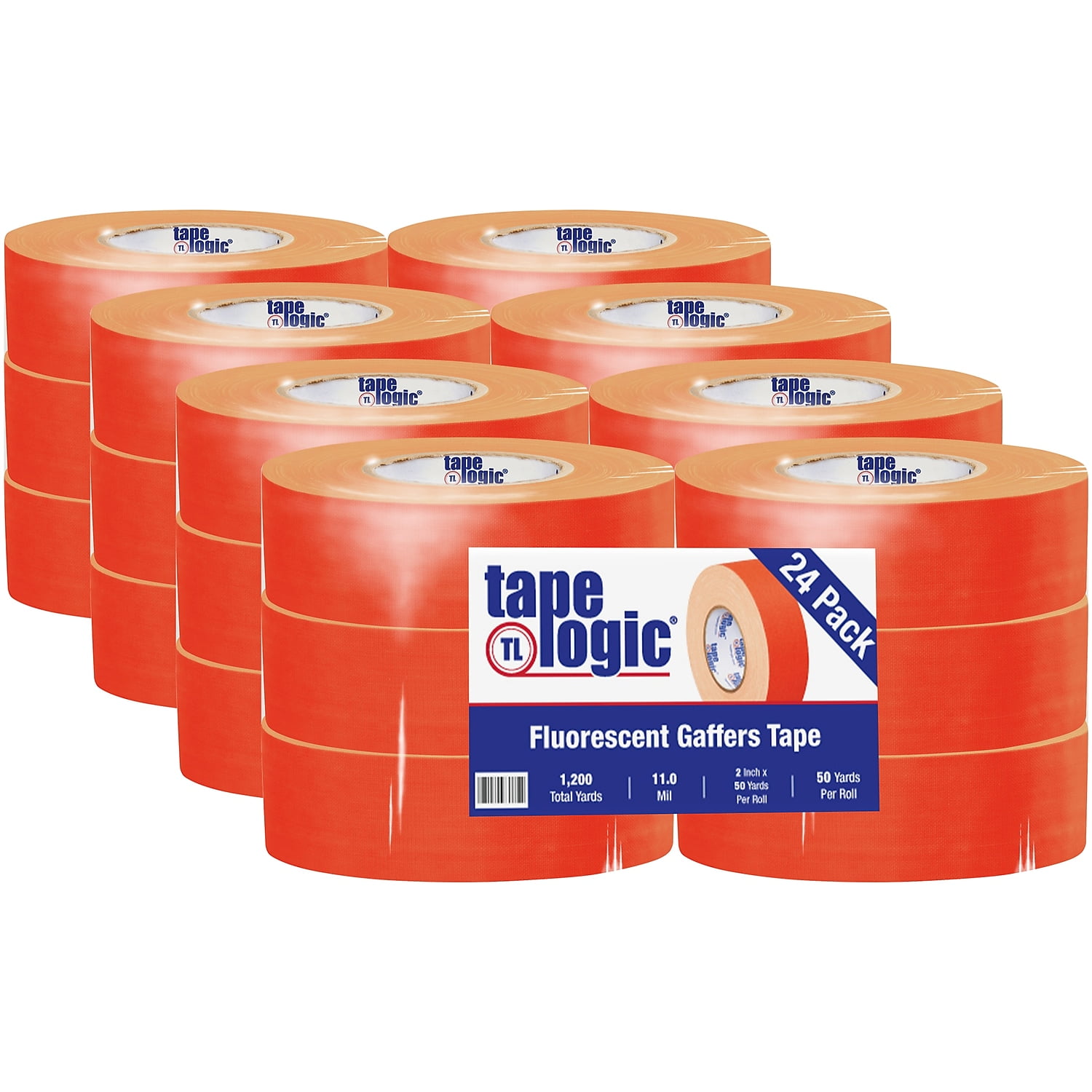 Tape Logic 2 in. x 50 Yards Fluorescent Orange Tape Logic 11 mil