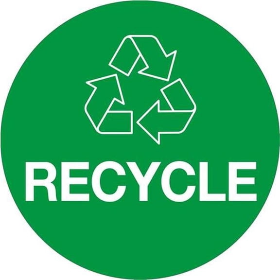Tape Logic  3 in. Green Circle Recycle Lables - Roll of 500