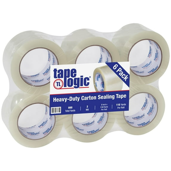 Tape Logic Acrylic Tape,3x110 yd.,2 mil,PK6 T9054006PK