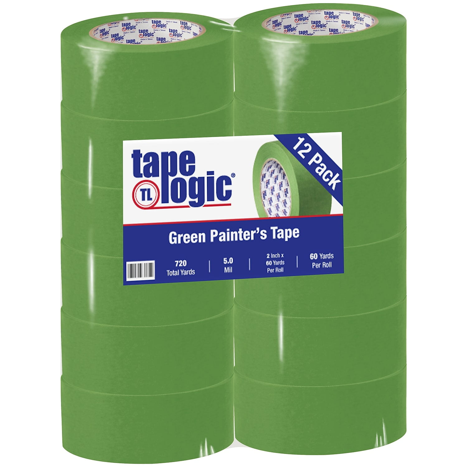 Tape Logic PainterTape,3200,2x60 yd.,Green,PK12 T937320012PK