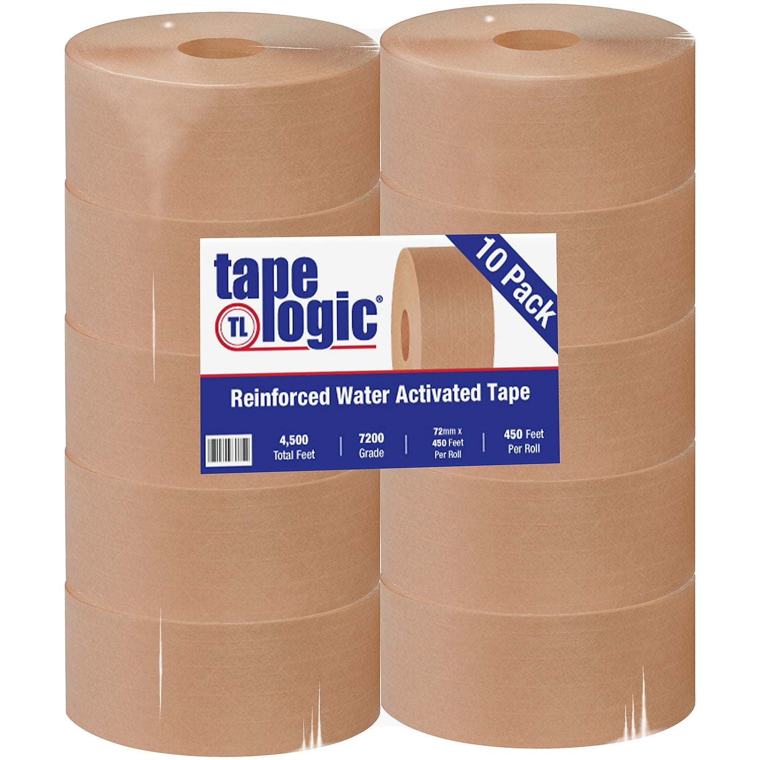 Tape Logic Water Activated Tape,72mmx450 ft.,PK10 T9077200