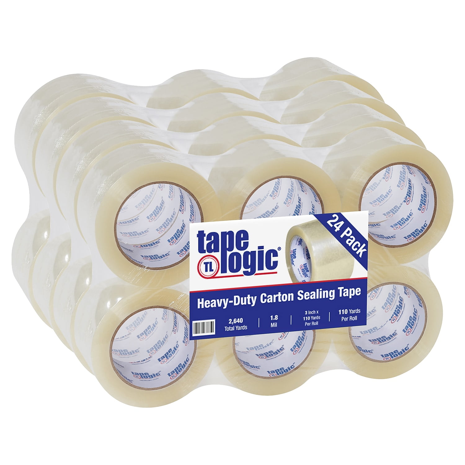 Tape Logic Acrylic Packing Tape 1.8 Mil 3" x 110 yds. Clear 24/Carton (T905170)