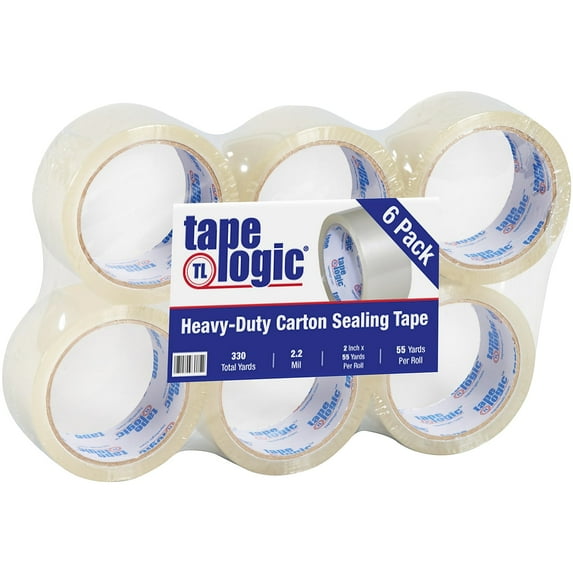 Tape Logic Acrylic Tape 2.2 Mil 2" x 55 yds. Clear 6/Case T9012206PK