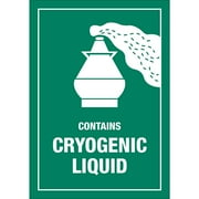 Tape Logic Air Specialty Labels Contains Cryogenic Liquid 3 x 4 1/4 Green/Wh DL1490