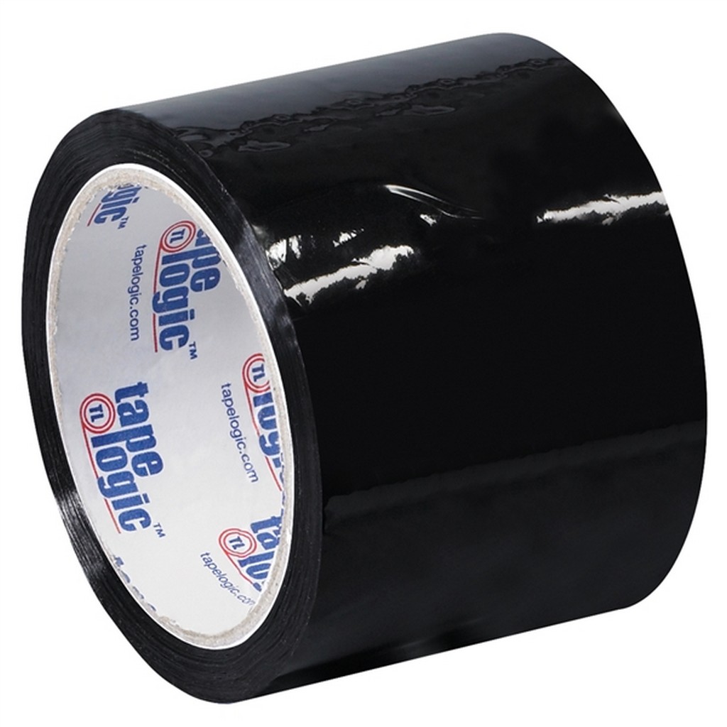 Tape Logic Black Carton Sealing Tape 3" X 55 Yard (6 Pack)