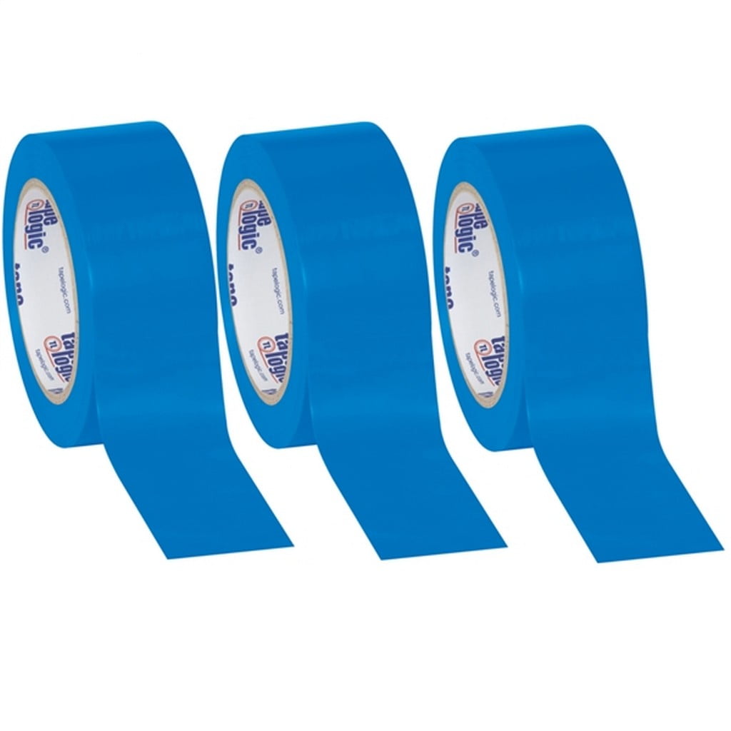 Tape Logic Blue Solid Vinyl Safety Tape 2" x 36 Yard Roll (3 Pack)