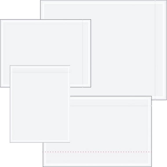 Box Partners PL5 4 .5 x 6 in. 2 Mil Poly Clear Face Document Envelopes