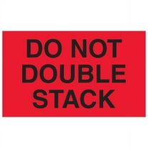 Tape Logic DL1093 3 x 5 in. - Do Not Double Stack Fluorescent Red Labels - Roll of 500