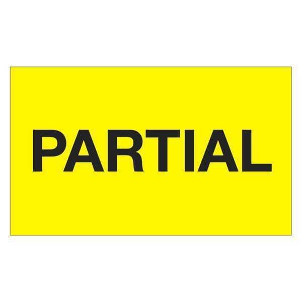 Tape Logic® Preprinted Special Handling Labels, DL1123, Partial, Rectangle, 3" x 5", Fluorescent Yellow, Roll Of 500