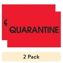(2 pack) Tape Logic DL1138 2 x 3 in. - Quarantine Fluorescent Red Labels - Roll of 500