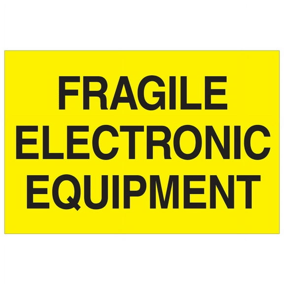 Tape Logic Label,Fragile Electronic Equipment,2x3" DL1193