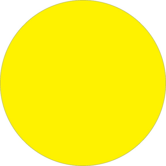 Tape Logic Removable Labels 3/4" Circles Fluorescent Yellow 500 /Roll (DL1388FY)
