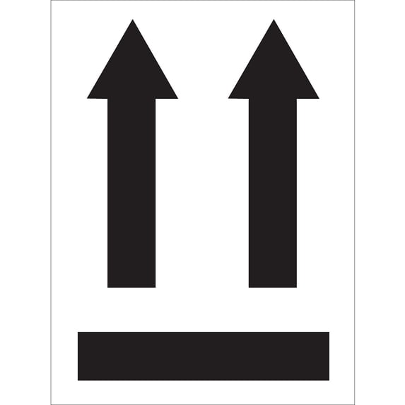 Tape Logic DL1410 3 x 4 in. - Two up Arrows Over Black Bar Labels - Roll of 500