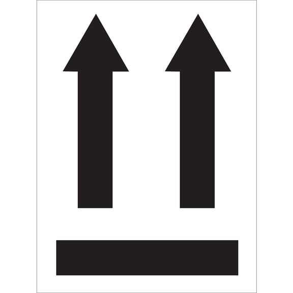 Tape Logic DL1410 3 x 4 in. - Two up Arrows Over Black Bar Labels - Roll of 500
