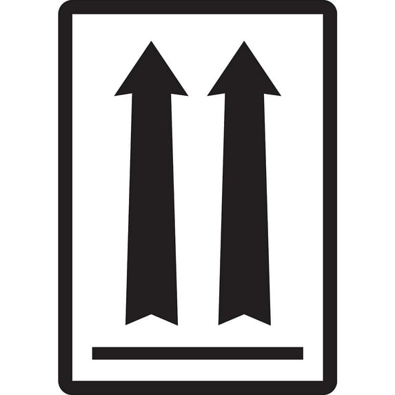 Tape Logic Label,Two Up Arrows,3x4-1/4" DL1500