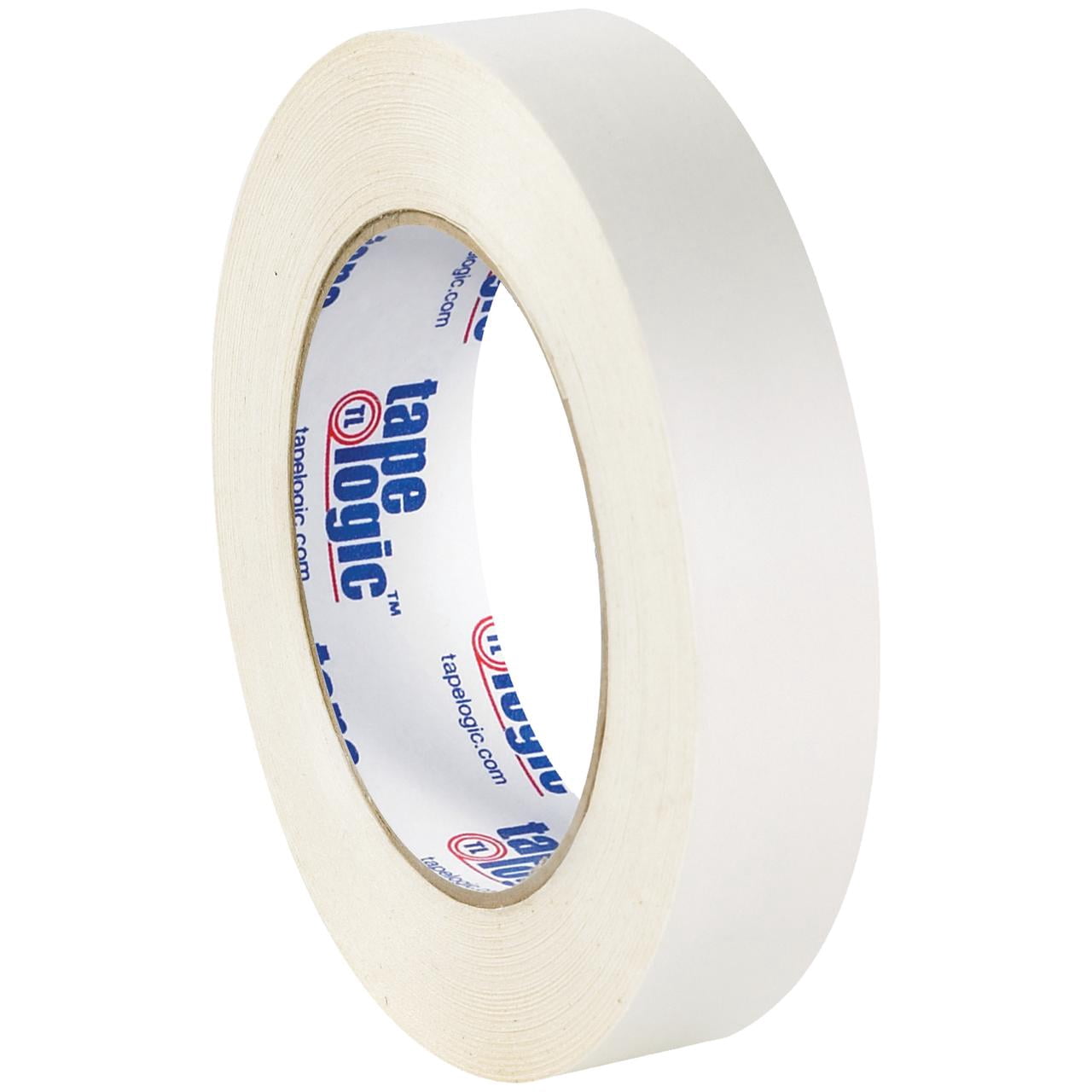 Tape Logic® Double-Sided Film Tape, 3" Core, 1" x 180', White, Pack Of 48