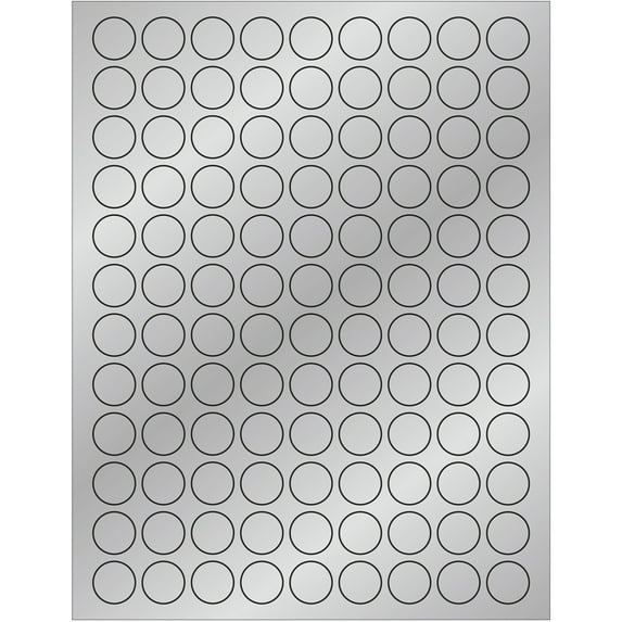 Tape Logic Foil Circle Laser Labels 3/4" Silver 10800/Case LL215SR