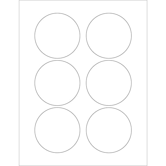 Tape Logic Glossy White Circle Laser Label,3",PK600 LL304
