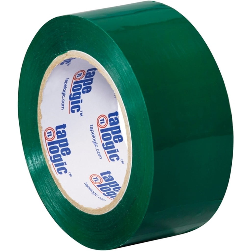 Tape Logic Green Carton Sealing Tape 2" x 110 Yard (6 Pack)