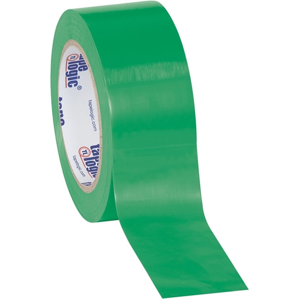 Tape Logic Green Solid Vinyl Safety Tape 2" x 36 Yard Roll (24 Roll/Case)