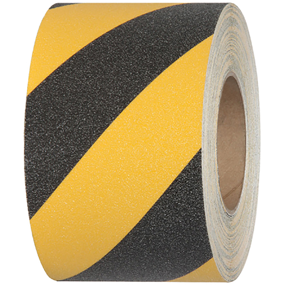 Tape Logic® Heavy-Duty Antislip Tape, 3" Core, 1" x 60', Black/Yellow