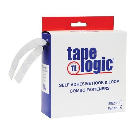 Tape Logic Hook And Loop Combo Packs 3/4" White Dots (200 Dots)
