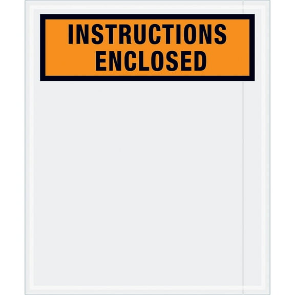 Tape Logic "Instructions Enclosed" Envelopes 12" x 10" Orange 500/Carton (PL479)