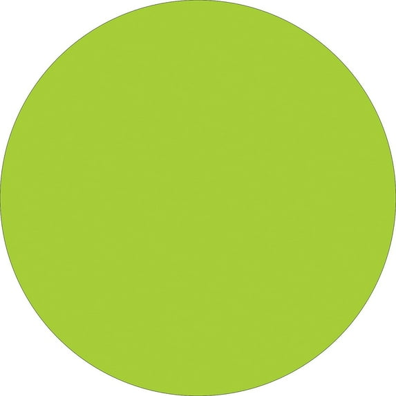 Tape Logic Inventory Circle Labels 1 1/2" Fluorescent Green 500/Roll DL612J